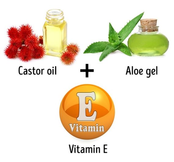 castor oil and Vitamin E