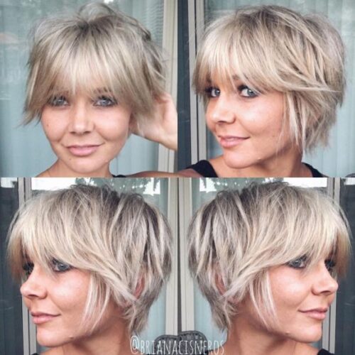 Short Hairstyles for round faces and thin hair