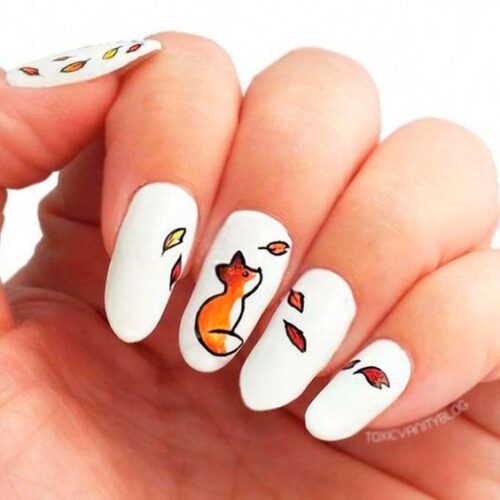 cute thanksgiving nail art designs