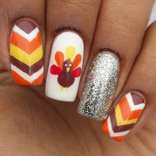 thanksgiv nail art designs