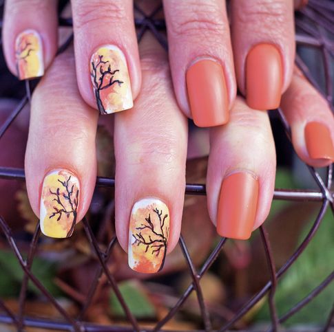 Fall nail art Designs
