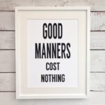 good manners