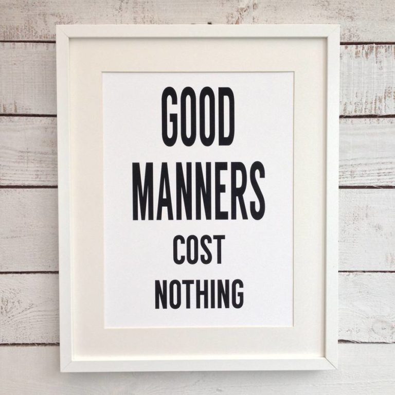 good manners