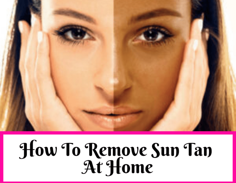 How To Remove Sun Tan