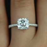 cushion diamond engagement ring