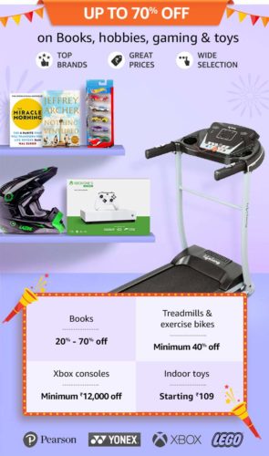 Books, hobbies, and Games Up to 70%