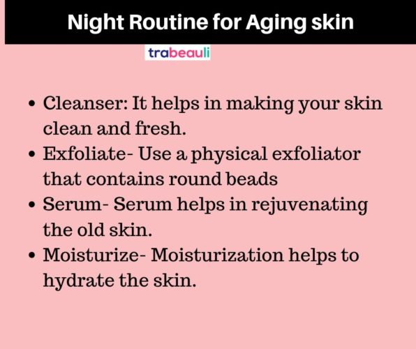 Night Routine for Aging skin