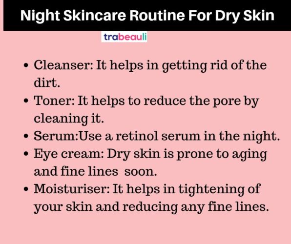 Night Skincare Routine For Dry Skin