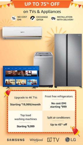 Televisions & Appliances- Up to 60% off