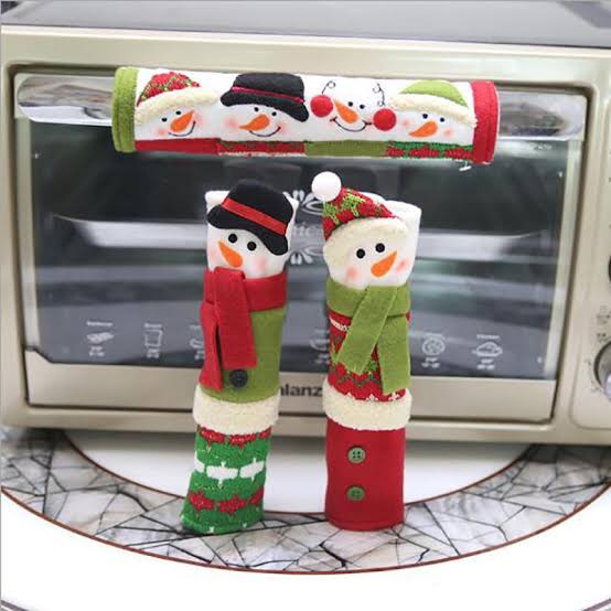 Snowman Kitchen Appliance Refrigerator Handle Door