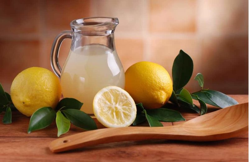 Lemon juice and Coconut Oil