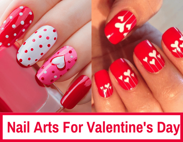 Nail Arts For Valentine's Day