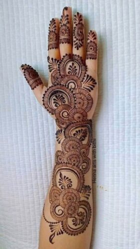Simple mehndi designs for front hands