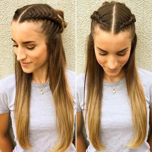 Simple hairstyle for oily hair