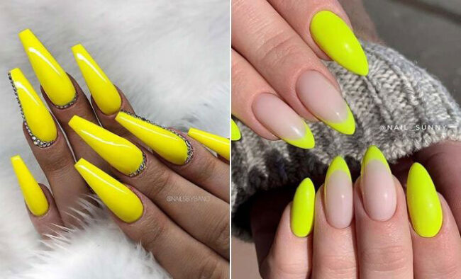 Nail Art Yellow Design