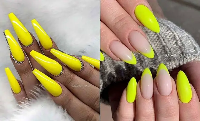 Nail Art Yellow Design
