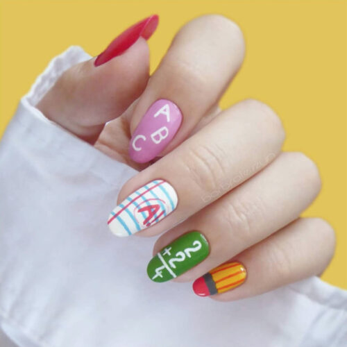 Back To School Nail Art Designs