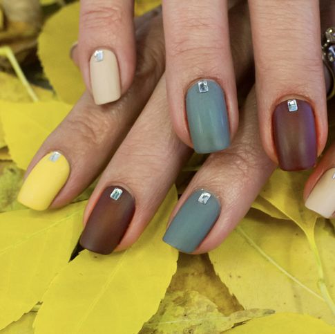 french tip nail art designs for thanksgiving