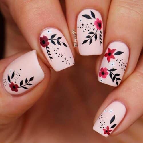 Flower Spring nail art