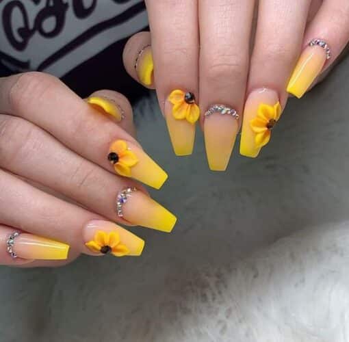 Spring 3D Nail Art