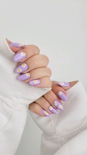 lavender acrylic nail ideas