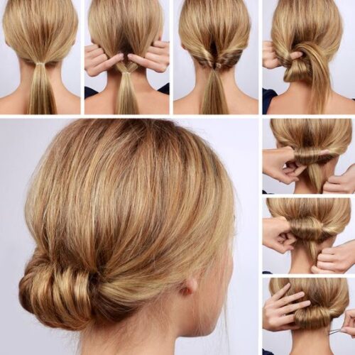 cute easy bun hairstyles for short hair