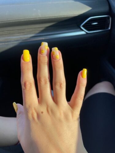 yellow nail designs 2022