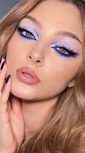 Blue makeup ideas for blue eyes