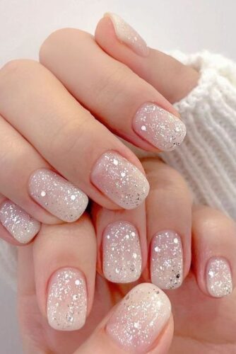 Glitter Wedding nail art